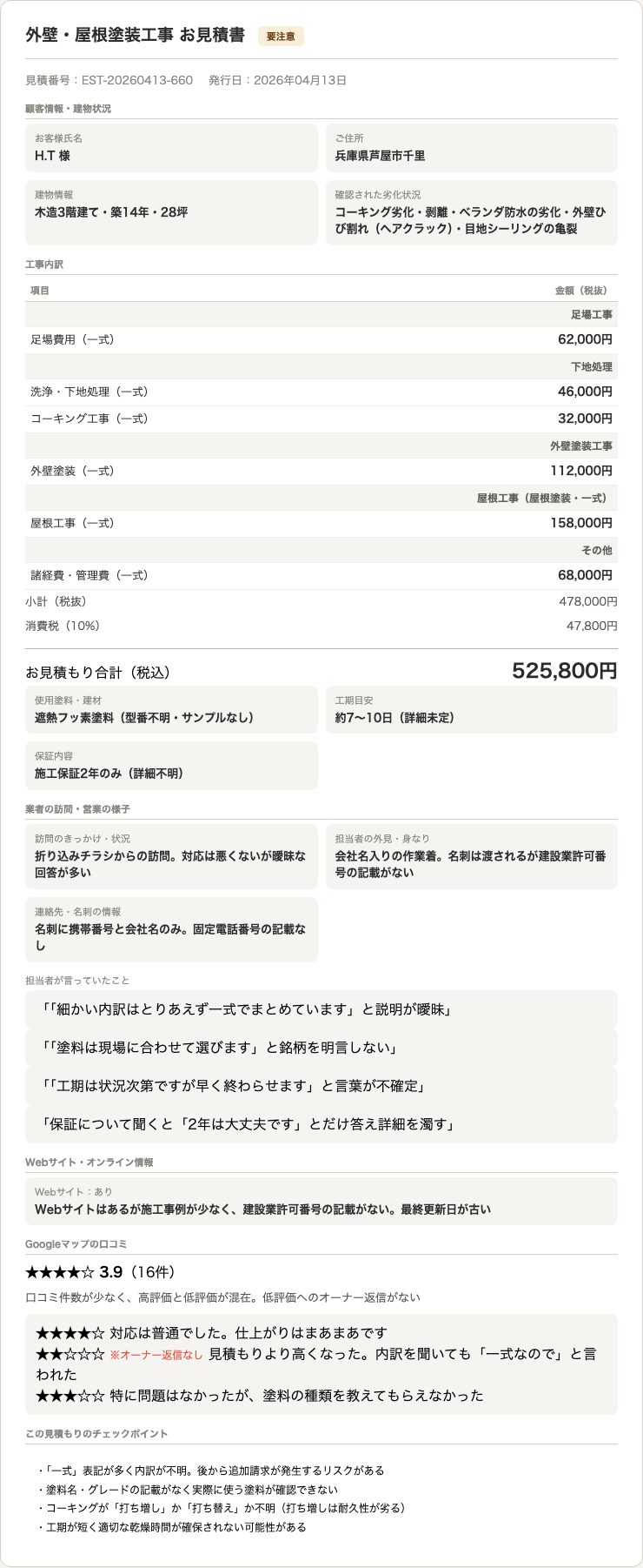 見積もり書