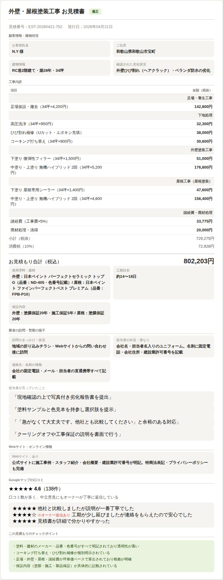 見積もり書