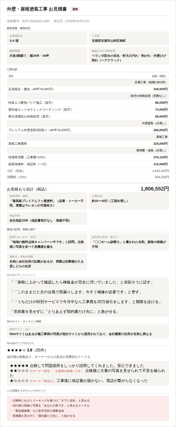 見積もり書