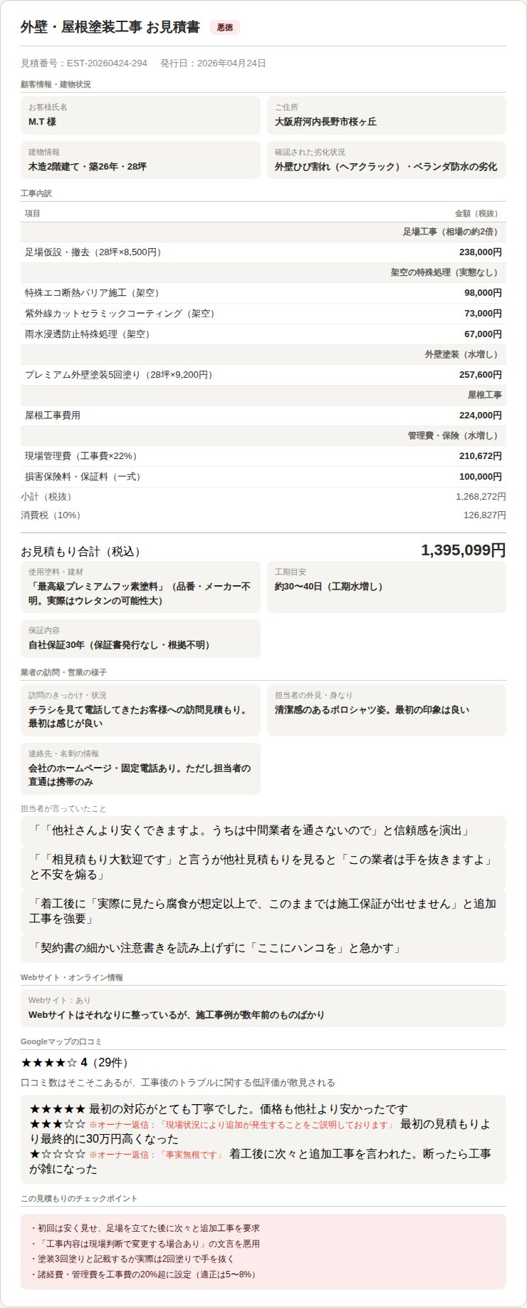 見積もり書