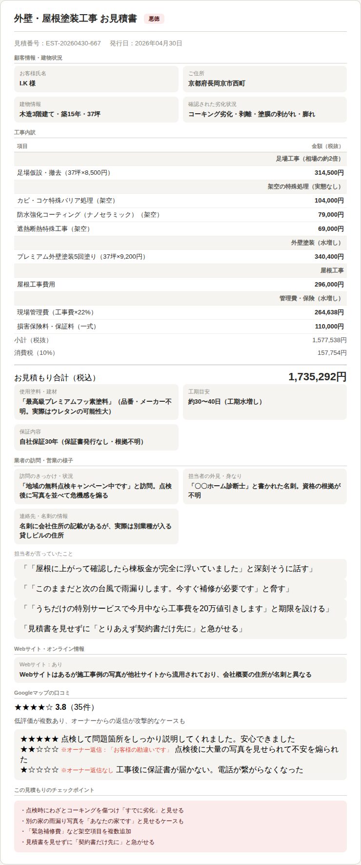 見積もり書