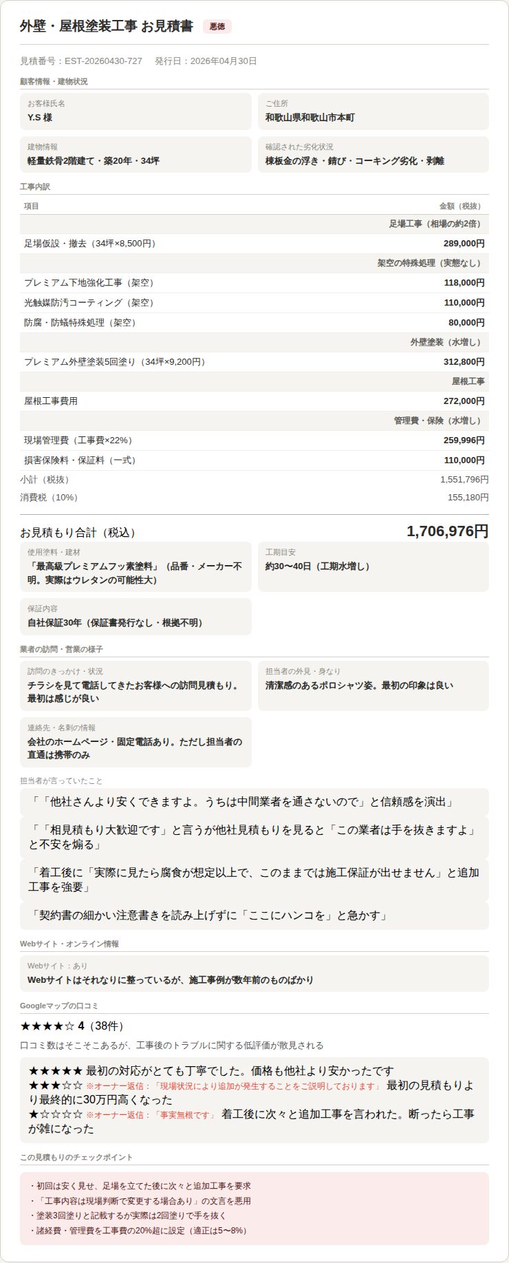 見積もり書