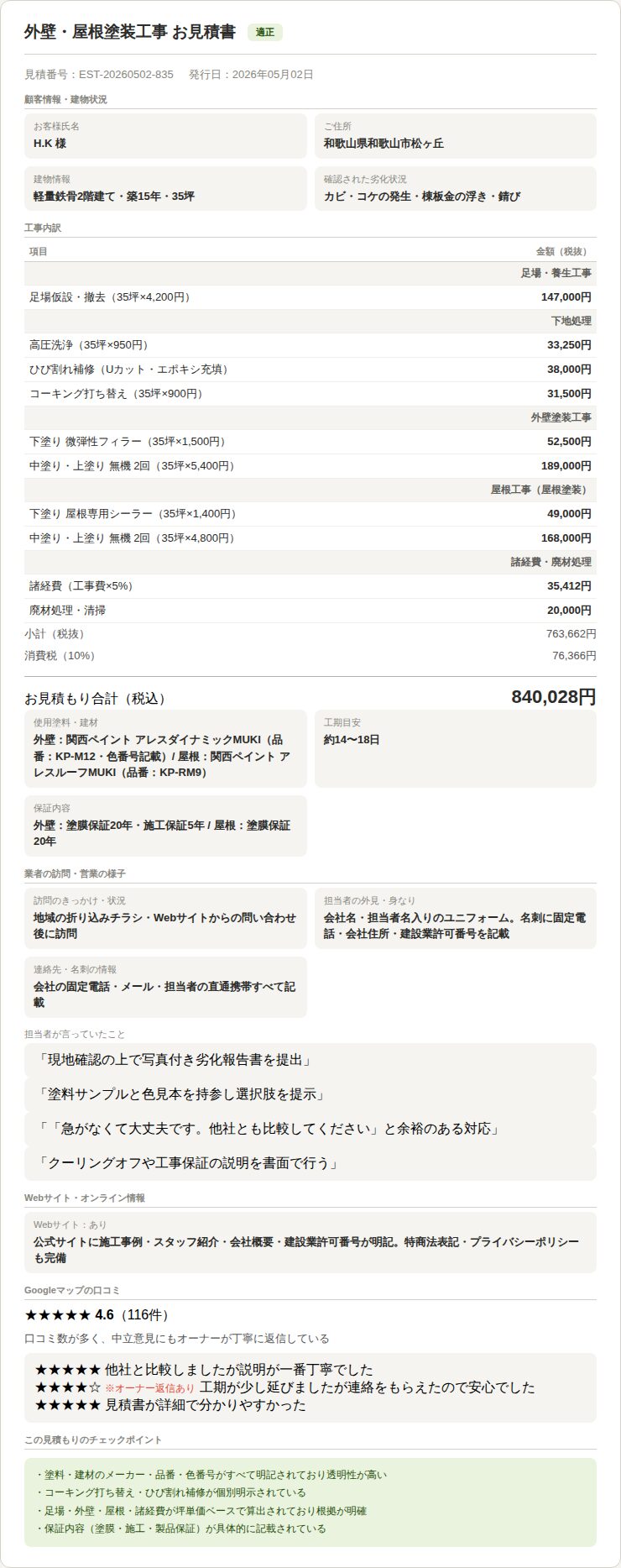 見積もり書