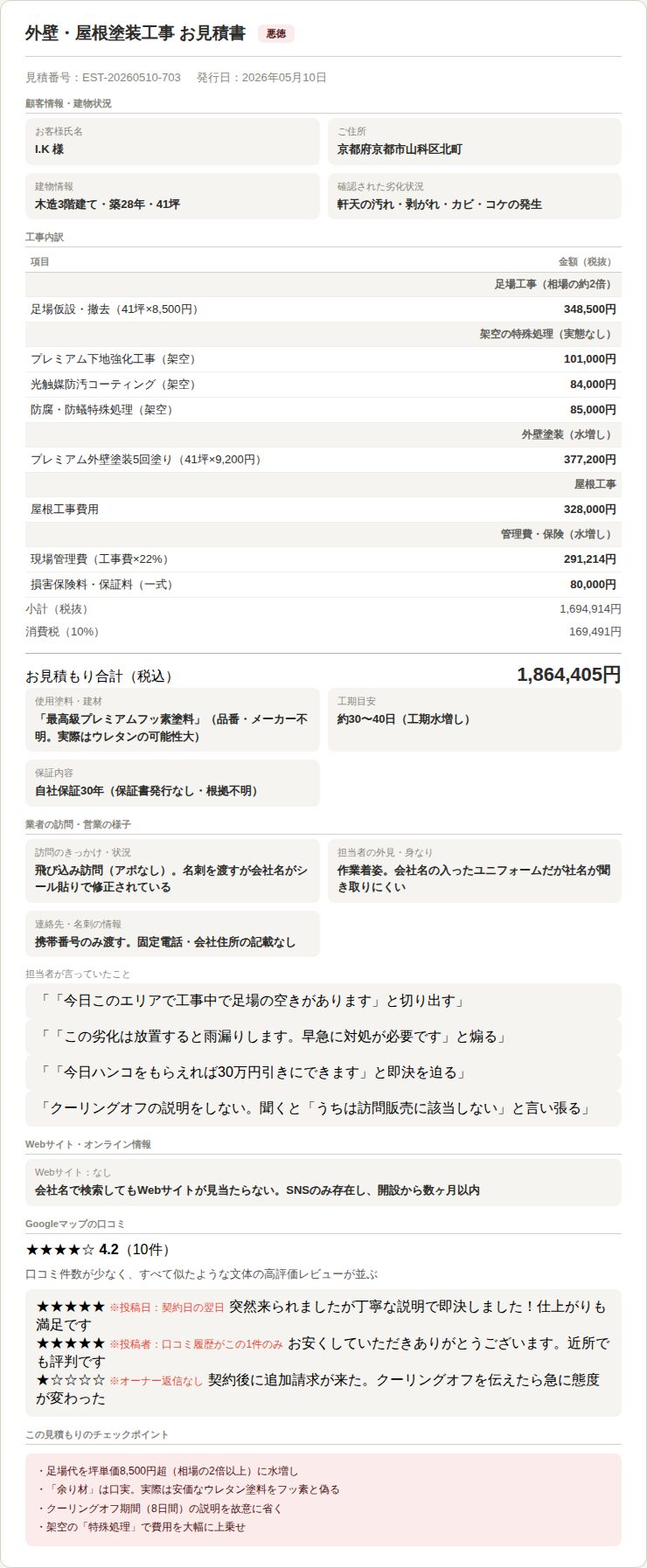 見積もり書