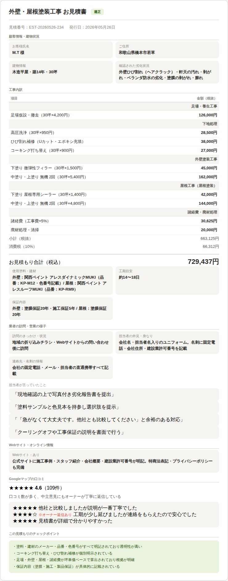 見積もり書