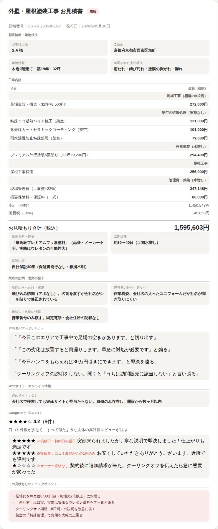 見積もり書