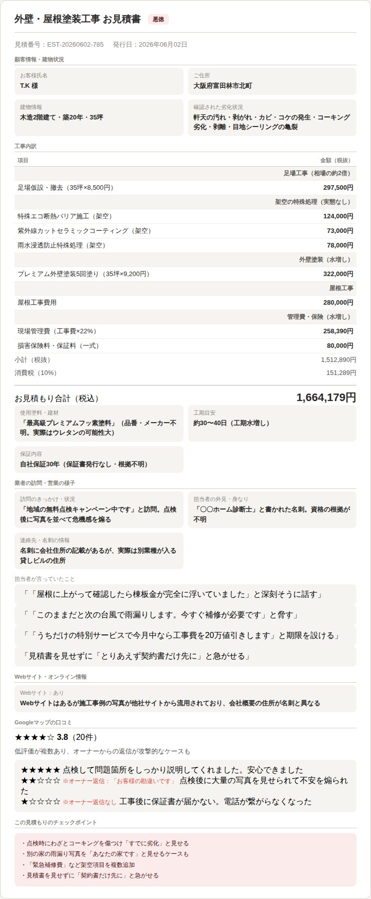 見積もり書