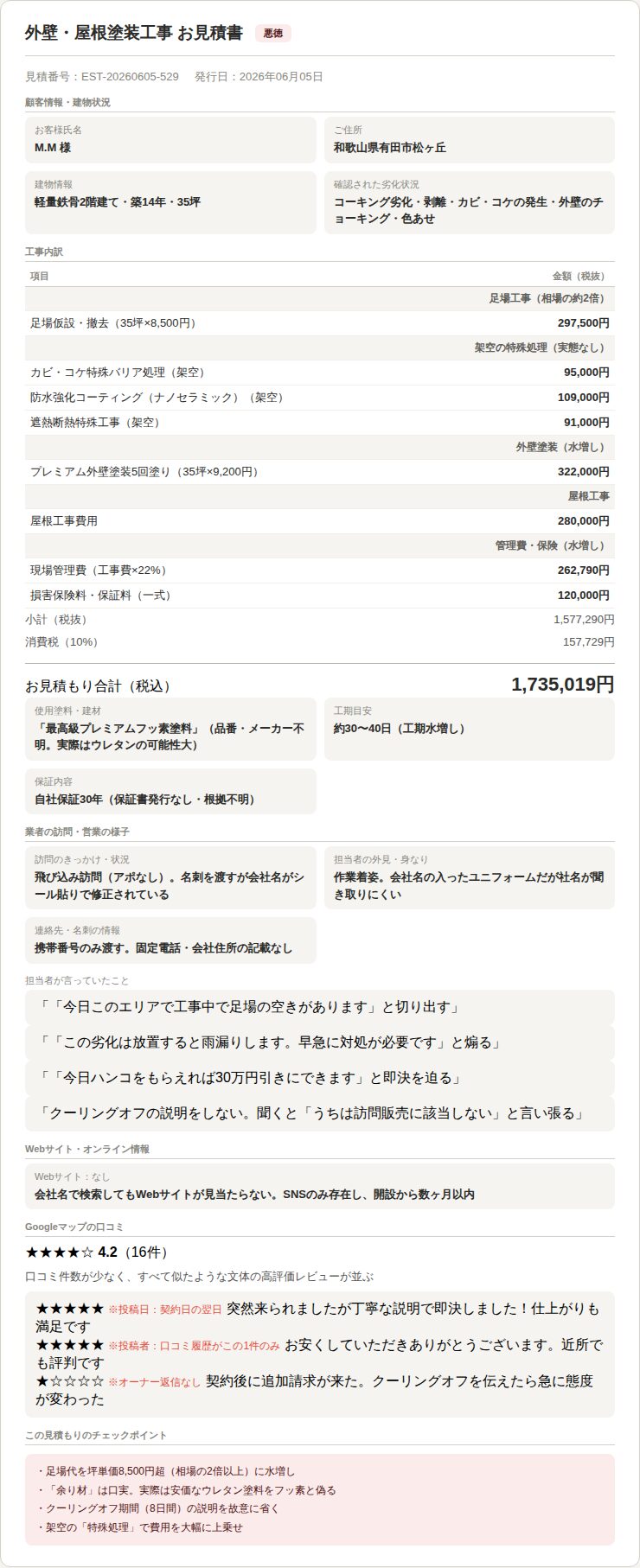 見積もり書