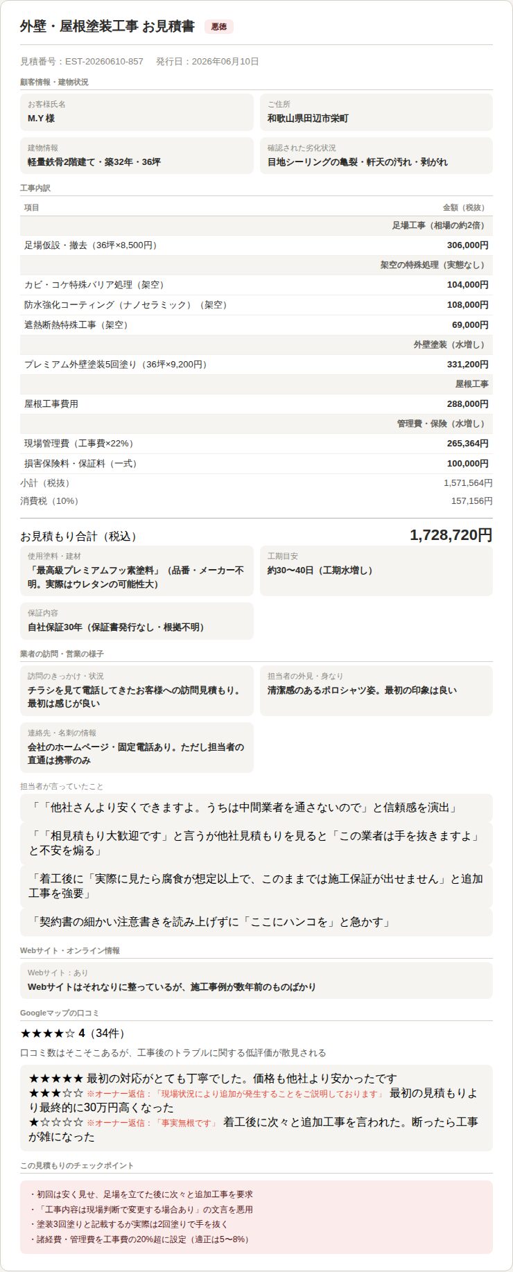 見積もり書